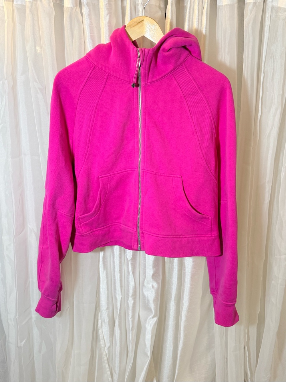 Women’s Hot Pink Zip-Up Hooded Jacket